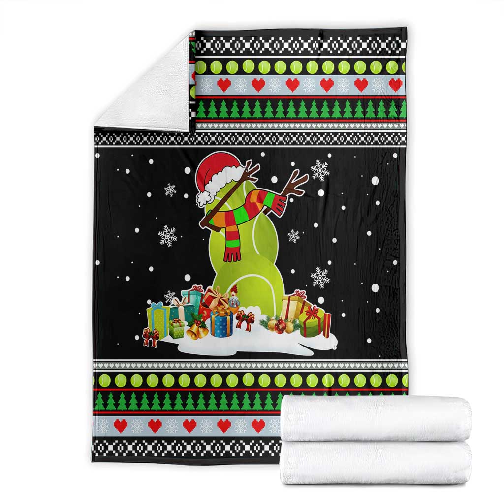 Christmas Tennis Snowman Blanket Xmas Holiday Patterns - Wonder Print Shop