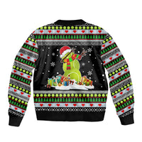 Christmas Tennis Snowman Bomber Jacket Xmas Holiday Patterns - Wonder Print Shop