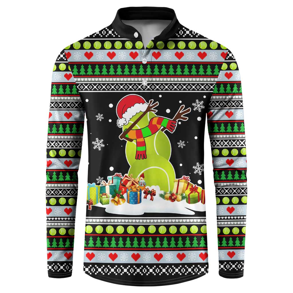 Christmas Tennis Snowman Button Sweatshirt Xmas Holiday Patterns - Wonder Print Shop