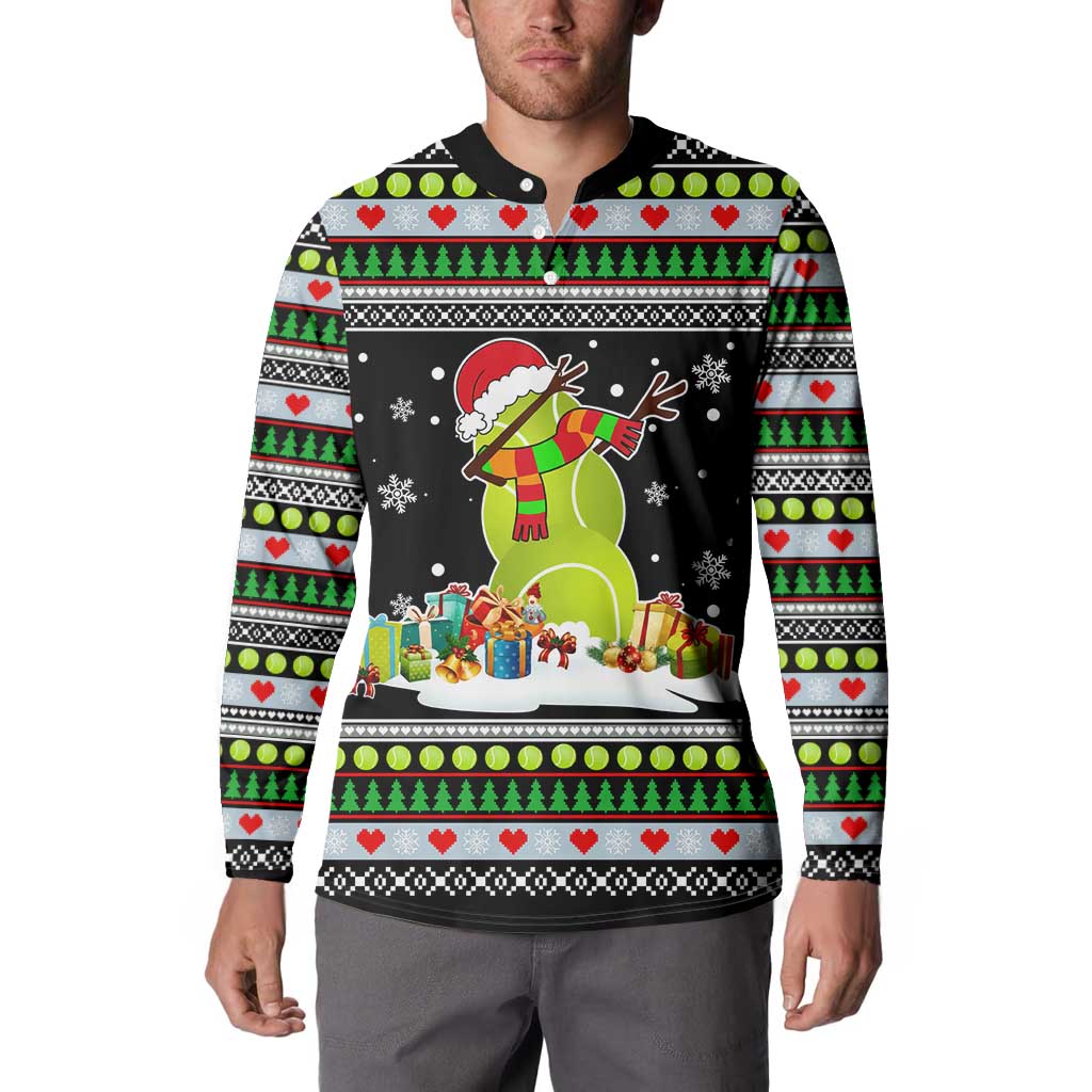 Christmas Tennis Snowman Button Sweatshirt Xmas Holiday Patterns - Wonder Print Shop