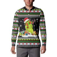 Christmas Tennis Snowman Button Sweatshirt Xmas Holiday Patterns - Wonder Print Shop
