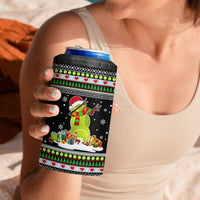 Christmas Tennis Snowman 4 in 1 Can Cooler Tumbler Xmas Holiday Patterns - Wonder Print Shop