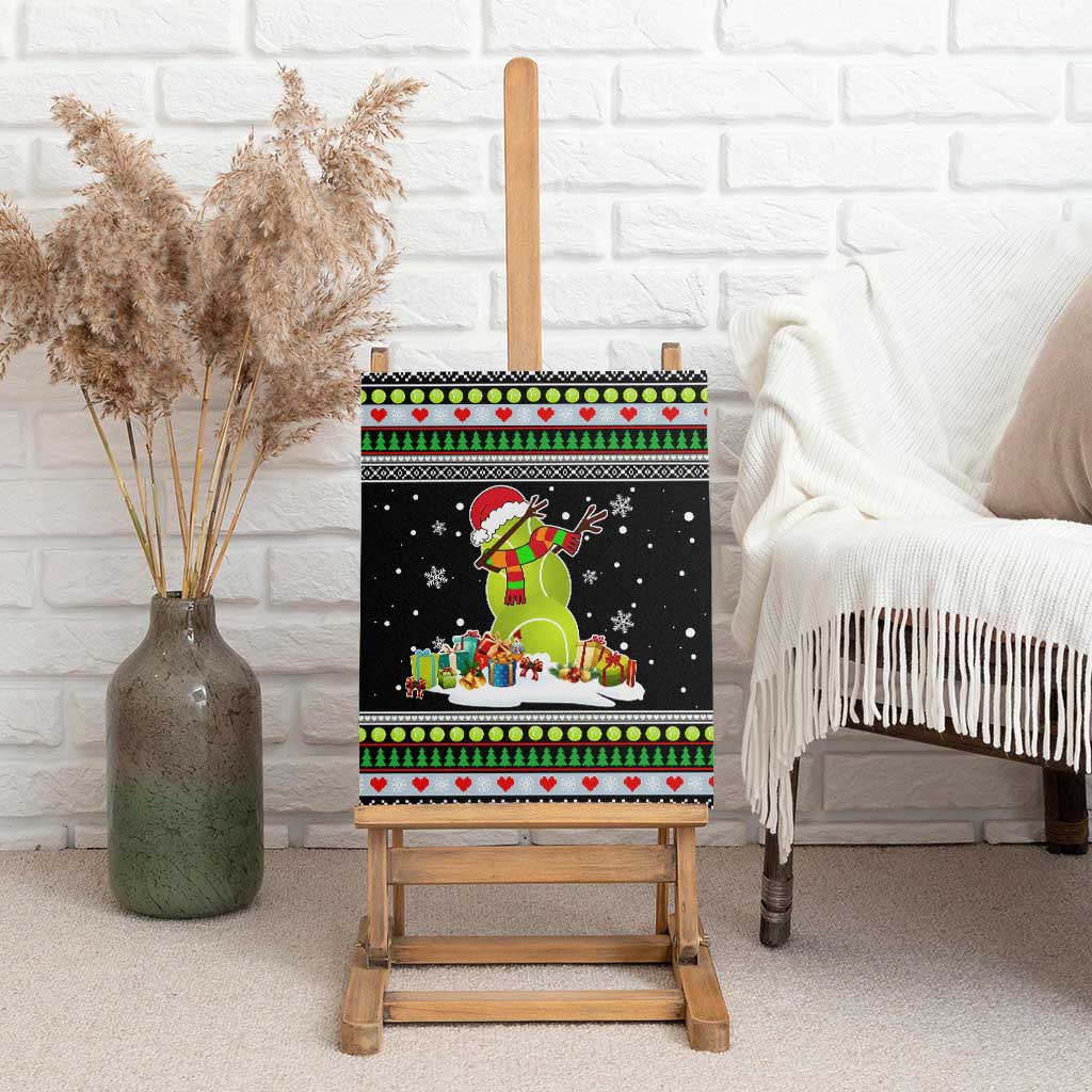 Christmas Tennis Snowman Canvas Wall Art Xmas Holiday Patterns - Wonder Print Shop