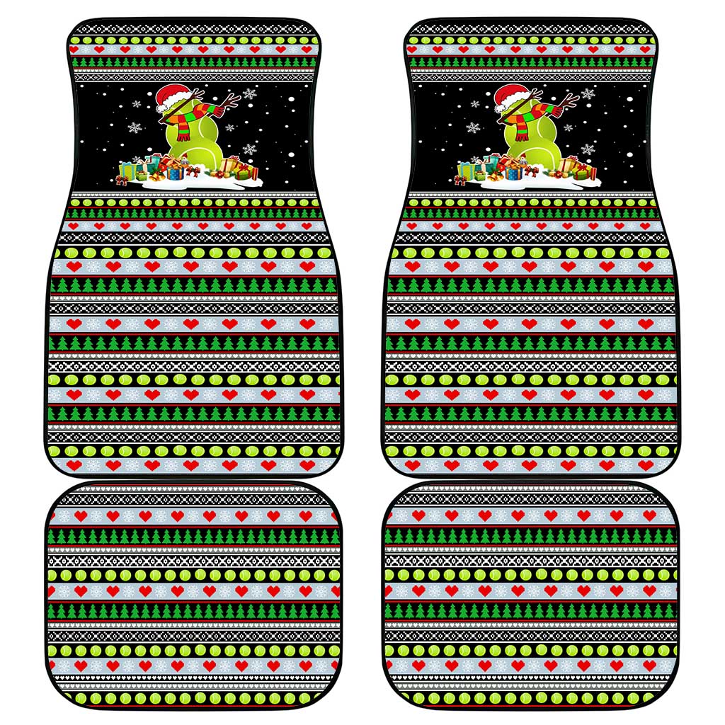 Christmas Tennis Snowman Car Mats Xmas Holiday Patterns - Wonder Print Shop