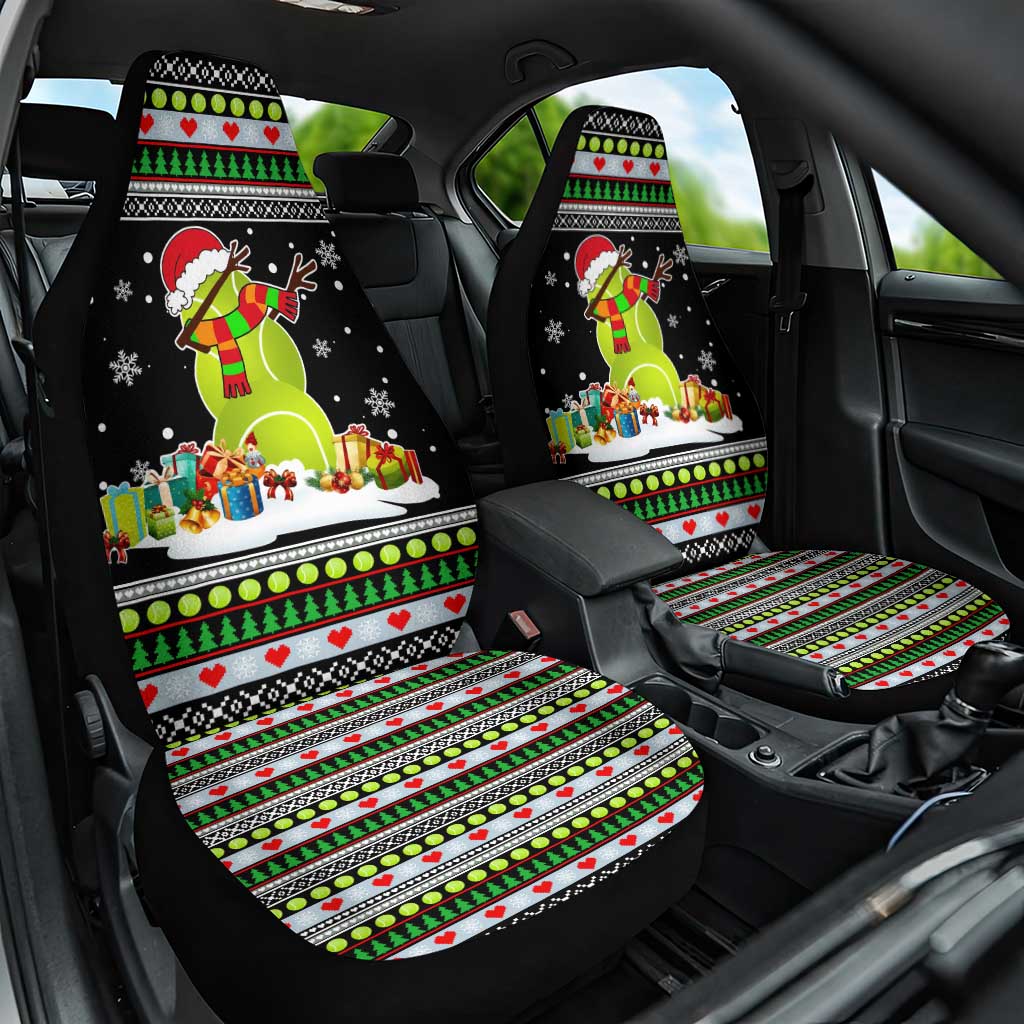Christmas Tennis Snowman Car Seat Cover Xmas Holiday Patterns - Wonder Print Shop