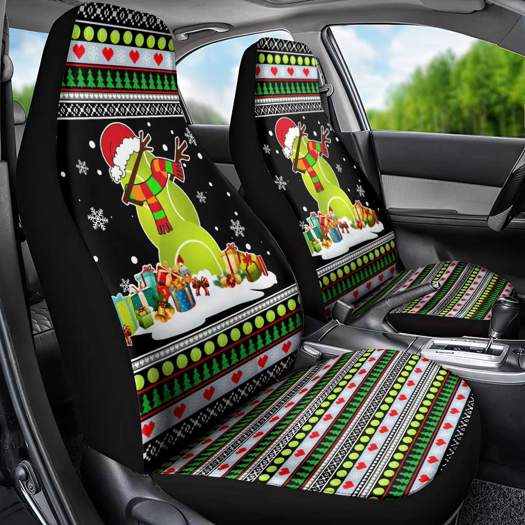 Christmas Tennis Snowman Car Seat Cover Xmas Holiday Patterns - Wonder Print Shop