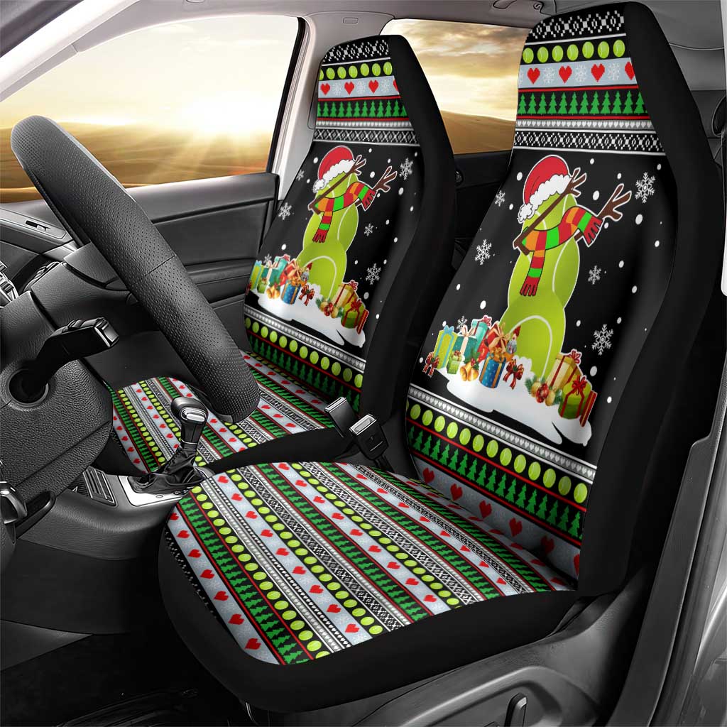 Christmas Tennis Snowman Car Seat Cover Xmas Holiday Patterns - Wonder Print Shop
