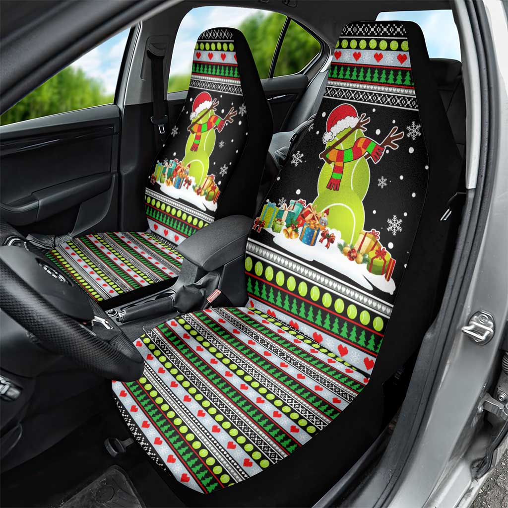 Christmas Tennis Snowman Car Seat Cover Xmas Holiday Patterns - Wonder Print Shop