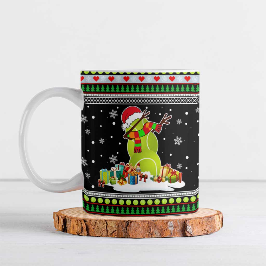 Christmas Tennis Snowman Ceramic Mug Xmas Holiday Patterns - Wonder Print Shop