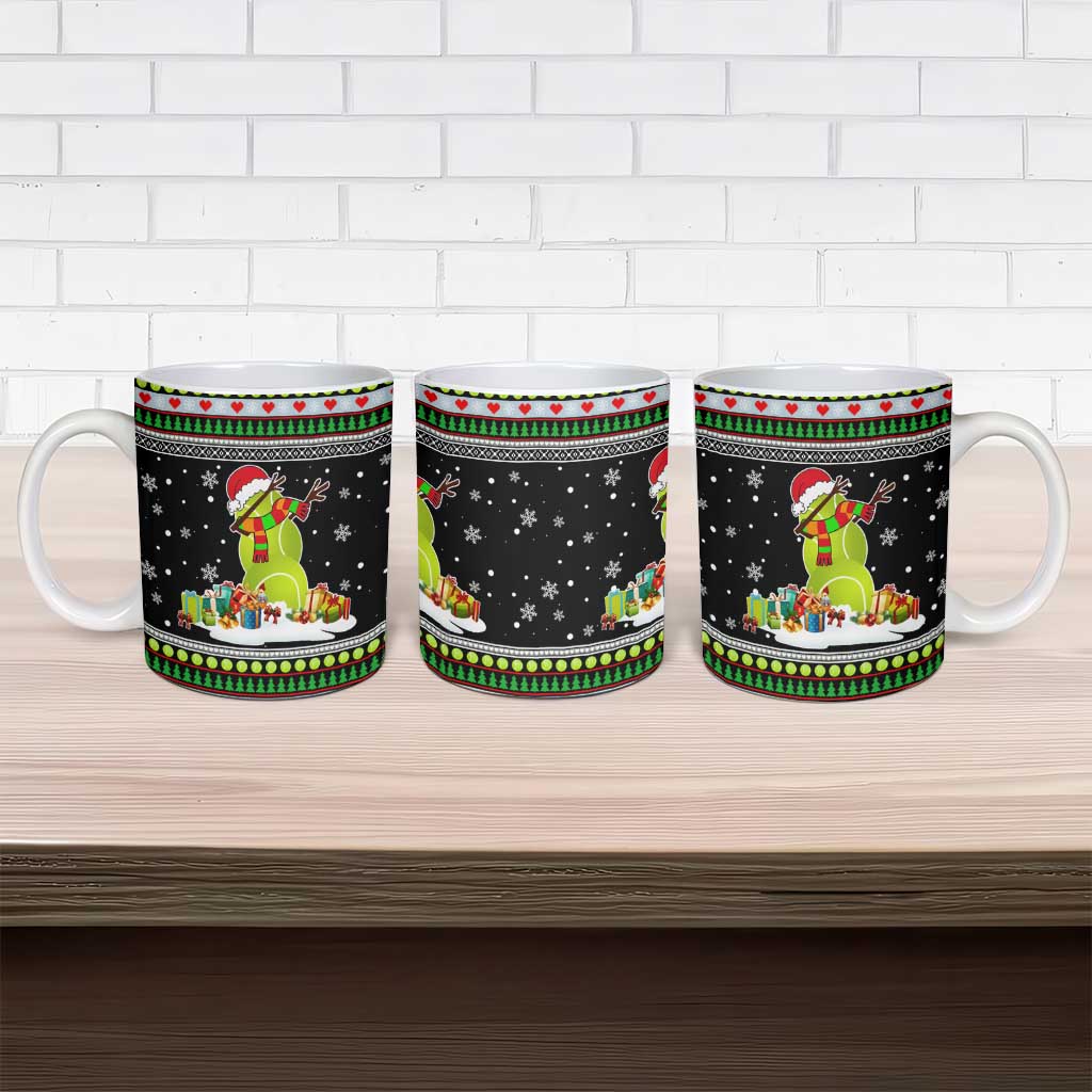 Christmas Tennis Snowman Ceramic Mug Xmas Holiday Patterns - Wonder Print Shop