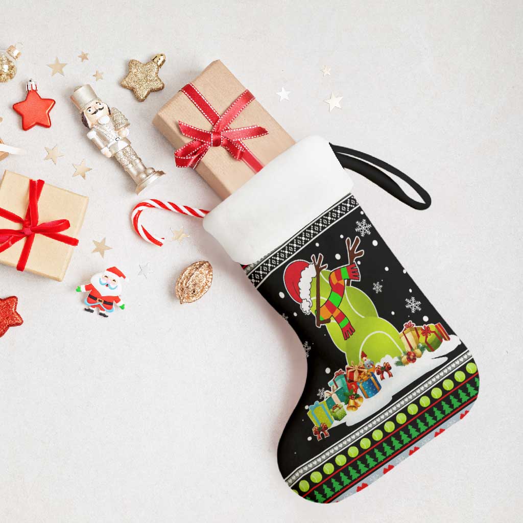 Christmas Tennis Snowman Christmas Stocking Xmas Holiday Patterns - Wonder Print Shop