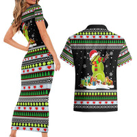 Christmas Tennis Snowman Couples Matching Short Sleeve Bodycon Dress and Hawaiian Shirt Xmas Holiday Patterns - Wonder Print Shop