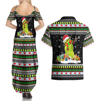 Christmas Tennis Snowman Couples Matching Summer Maxi Dress and Hawaiian Shirt Xmas Holiday Patterns - Wonder Print Shop