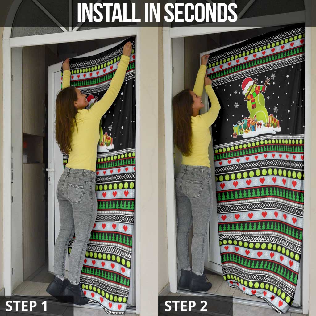 Christmas Tennis Snowman Door Cover Xmas Holiday Patterns - Wonder Print Shop