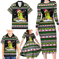 Christmas Tennis Snowman Family Matching Long Sleeve Bodycon Dress and Hawaiian Shirt Xmas Holiday Patterns - Wonder Print Shop