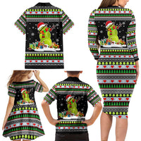 Christmas Tennis Snowman Family Matching Long Sleeve Bodycon Dress and Hawaiian Shirt Xmas Holiday Patterns - Wonder Print Shop