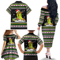 Christmas Tennis Snowman Family Matching Off The Shoulder Long Sleeve Dress and Hawaiian Shirt Xmas Holiday Patterns - Wonder Print Shop