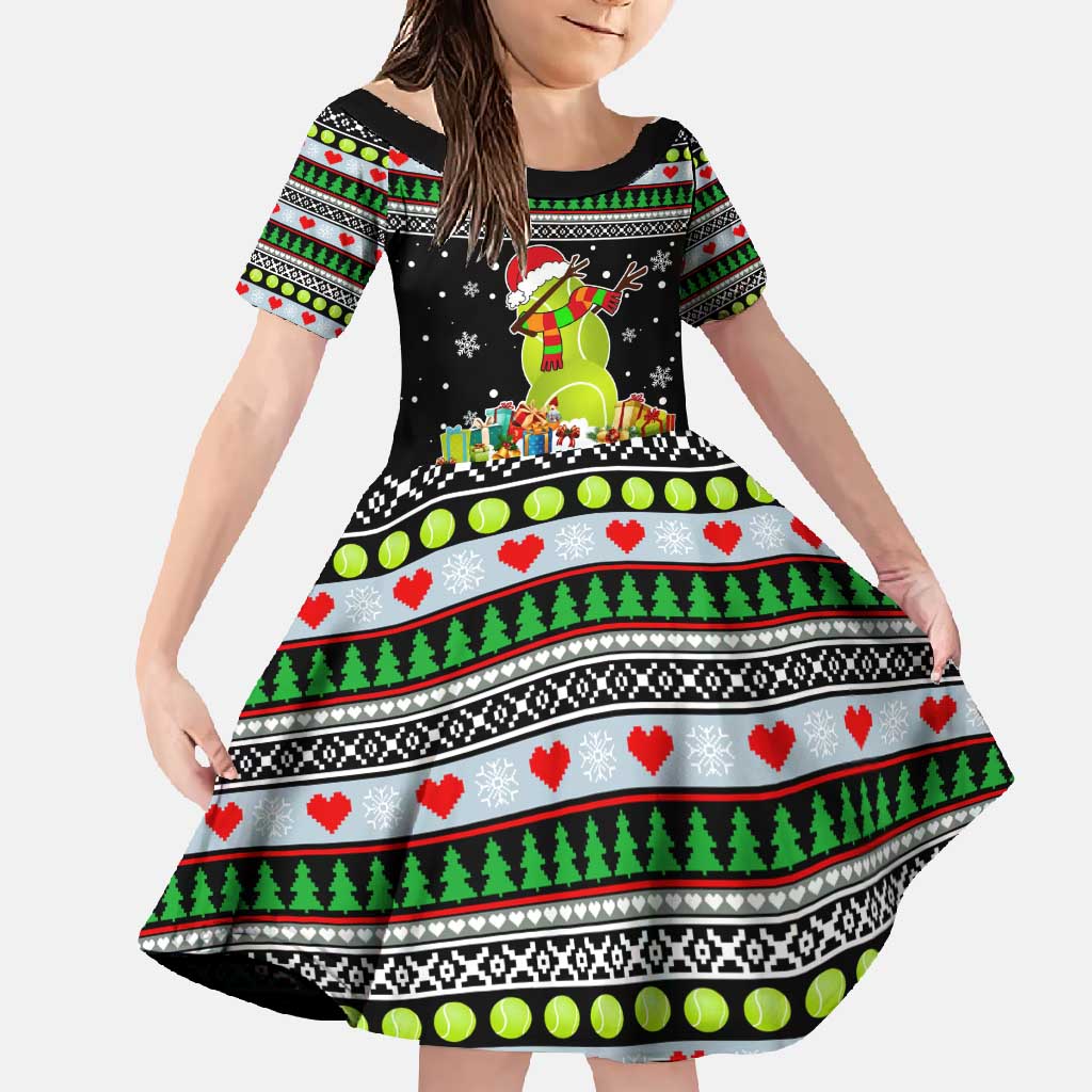 Christmas Tennis Snowman Family Matching Off Shoulder Maxi Dress and Hawaiian Shirt Xmas Holiday Patterns - Wonder Print Shop