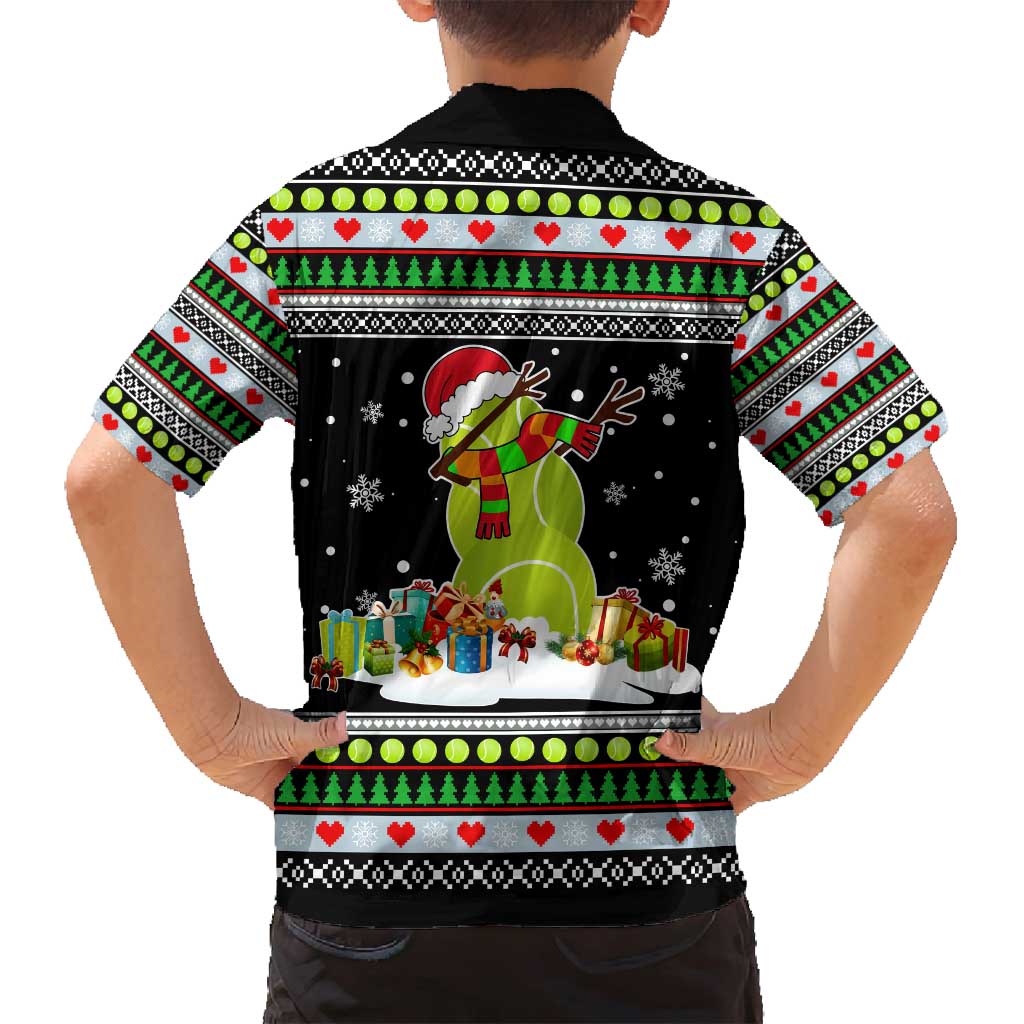 Christmas Tennis Snowman Family Matching Puletasi and Hawaiian Shirt Xmas Holiday Patterns - Wonder Print Shop