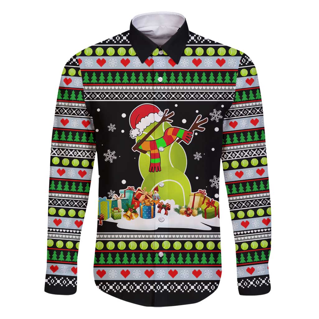 Christmas Tennis Snowman Family Matching Puletasi and Hawaiian Shirt Xmas Holiday Patterns - Wonder Print Shop