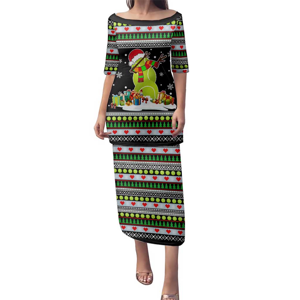 Christmas Tennis Snowman Family Matching Puletasi and Hawaiian Shirt Xmas Holiday Patterns - Wonder Print Shop