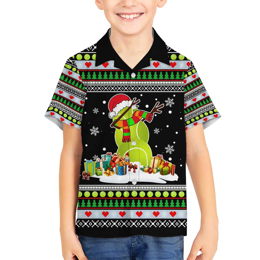 Christmas Tennis Snowman Family Matching Puletasi and Hawaiian Shirt Xmas Holiday Patterns - Wonder Print Shop