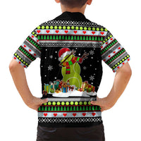 Christmas Tennis Snowman Family Matching Short Sleeve Bodycon Dress and Hawaiian Shirt Xmas Holiday Patterns - Wonder Print Shop