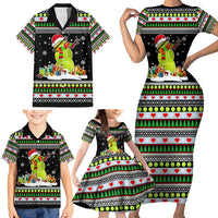 Christmas Tennis Snowman Family Matching Short Sleeve Bodycon Dress and Hawaiian Shirt Xmas Holiday Patterns - Wonder Print Shop