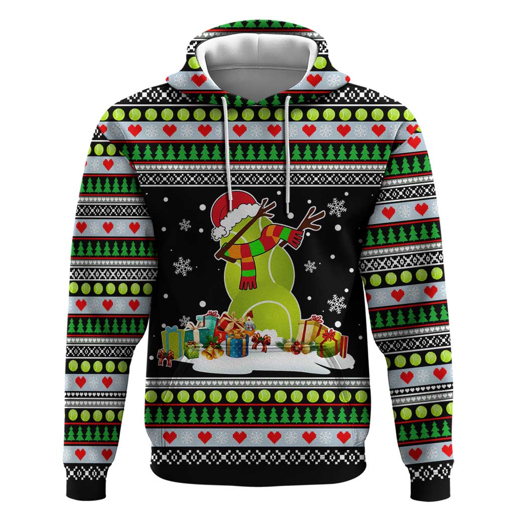 Christmas Tennis Snowman Hoodie Xmas Holiday Patterns - Wonder Print Shop