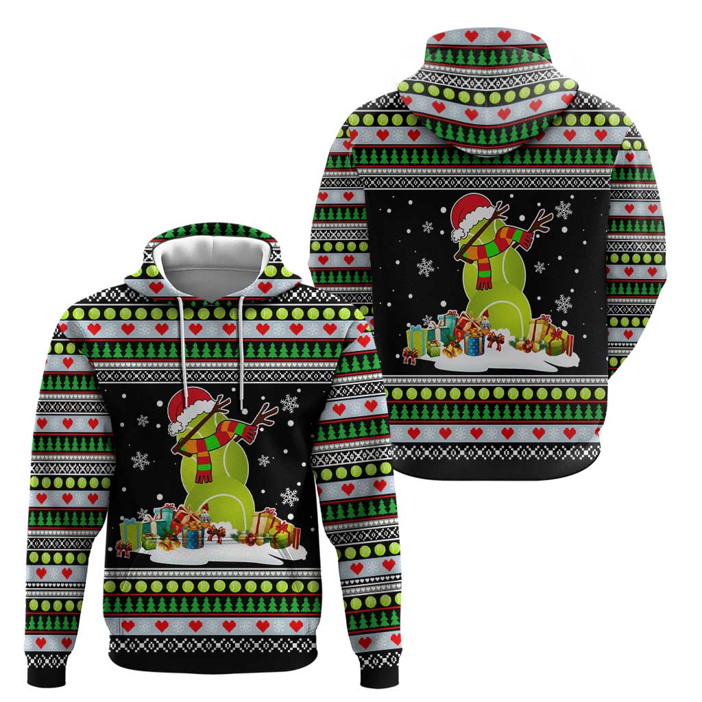 Christmas Tennis Snowman Hoodie Xmas Holiday Patterns - Wonder Print Shop