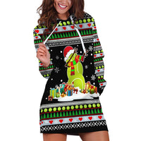 Christmas Tennis Snowman Hoodie Dress Xmas Holiday Patterns - Wonder Print Shop