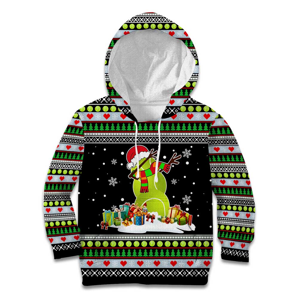 Christmas Tennis Snowman Kid Hoodie Xmas Holiday Patterns - Wonder Print Shop