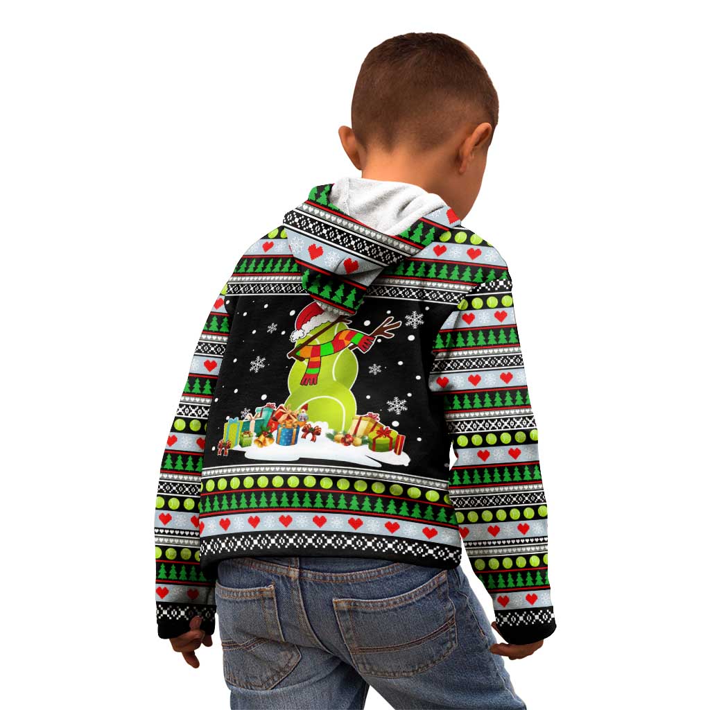 Christmas Tennis Snowman Kid Hoodie Xmas Holiday Patterns - Wonder Print Shop