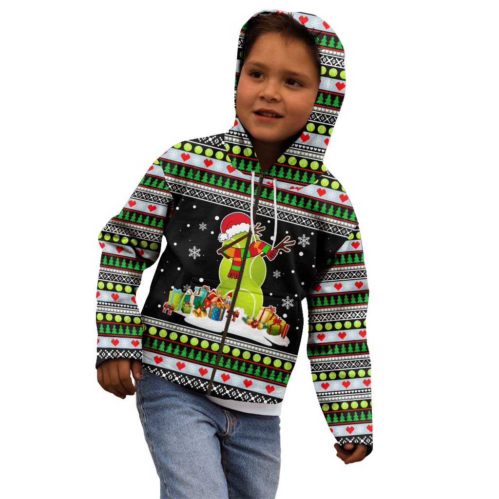 Christmas Tennis Snowman Kid Hoodie Xmas Holiday Patterns - Wonder Print Shop