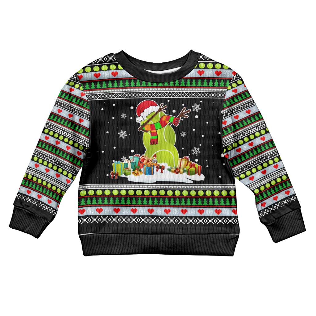 Christmas Tennis Snowman Kid Ugly Christmas Sweater Xmas Holiday Patterns - Wonder Print Shop
