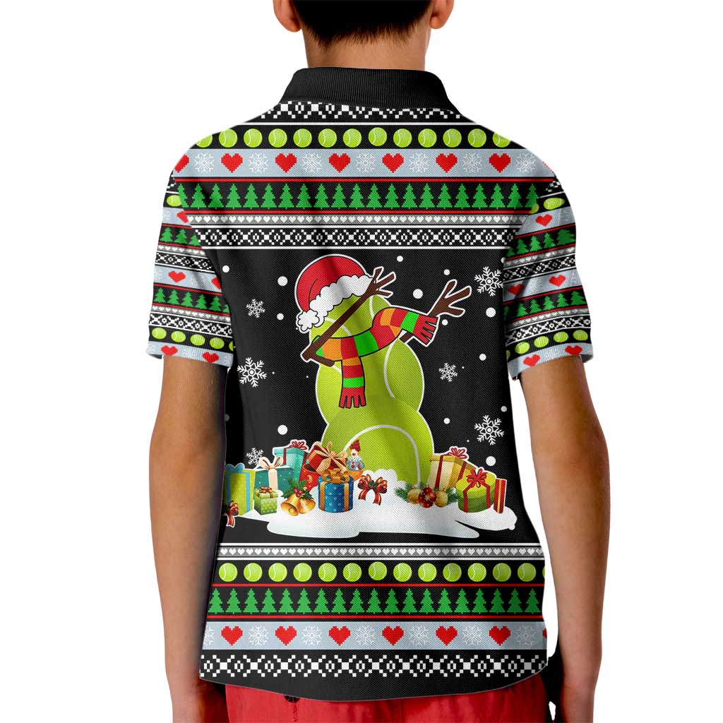 Christmas Tennis Snowman Kid Polo Shirt Xmas Holiday Patterns - Wonder Print Shop