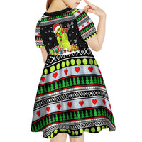 Christmas Tennis Snowman Kid Short Sleeve Dress Xmas Holiday Patterns - Wonder Print Shop