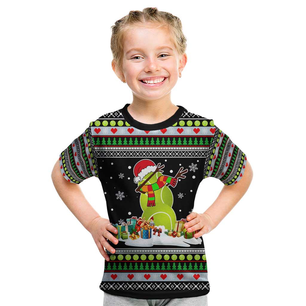 Christmas Tennis Snowman Kid T Shirt Xmas Holiday Patterns - Wonder Print Shop