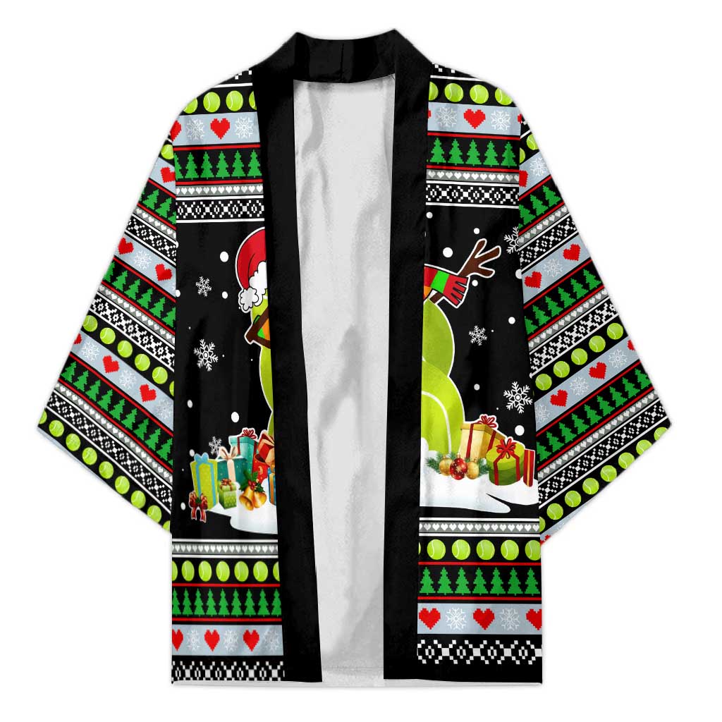 Christmas Tennis Snowman Kimono Xmas Holiday Patterns - Wonder Print Shop