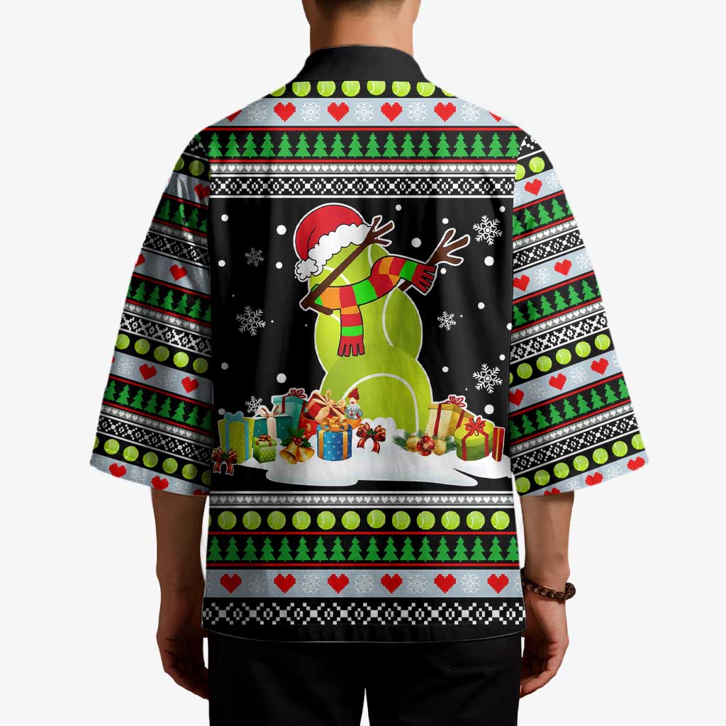 Christmas Tennis Snowman Kimono Xmas Holiday Patterns - Wonder Print Shop
