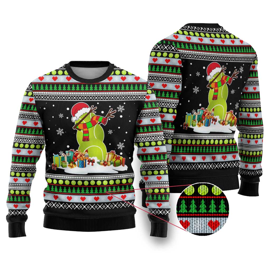 Christmas Tennis Snowman Ugly Christmas Sweater Xmas Holiday Patterns - Wonder Print Shop