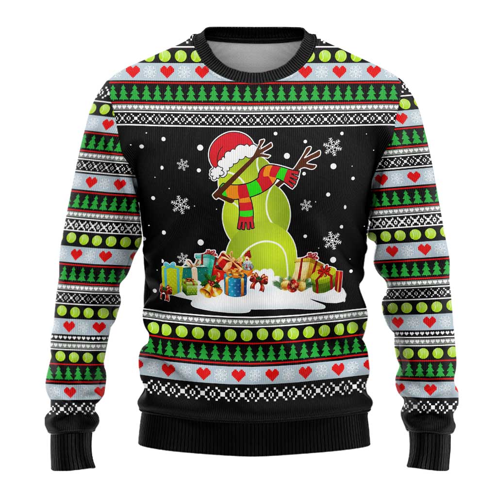 Christmas Tennis Snowman Ugly Christmas Sweater Xmas Holiday Patterns - Wonder Print Shop