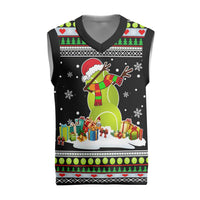 Christmas Tennis Snowman Christmas Knitted V-Neck Vest Xmas Holiday Patterns - Wonder Print Shop
