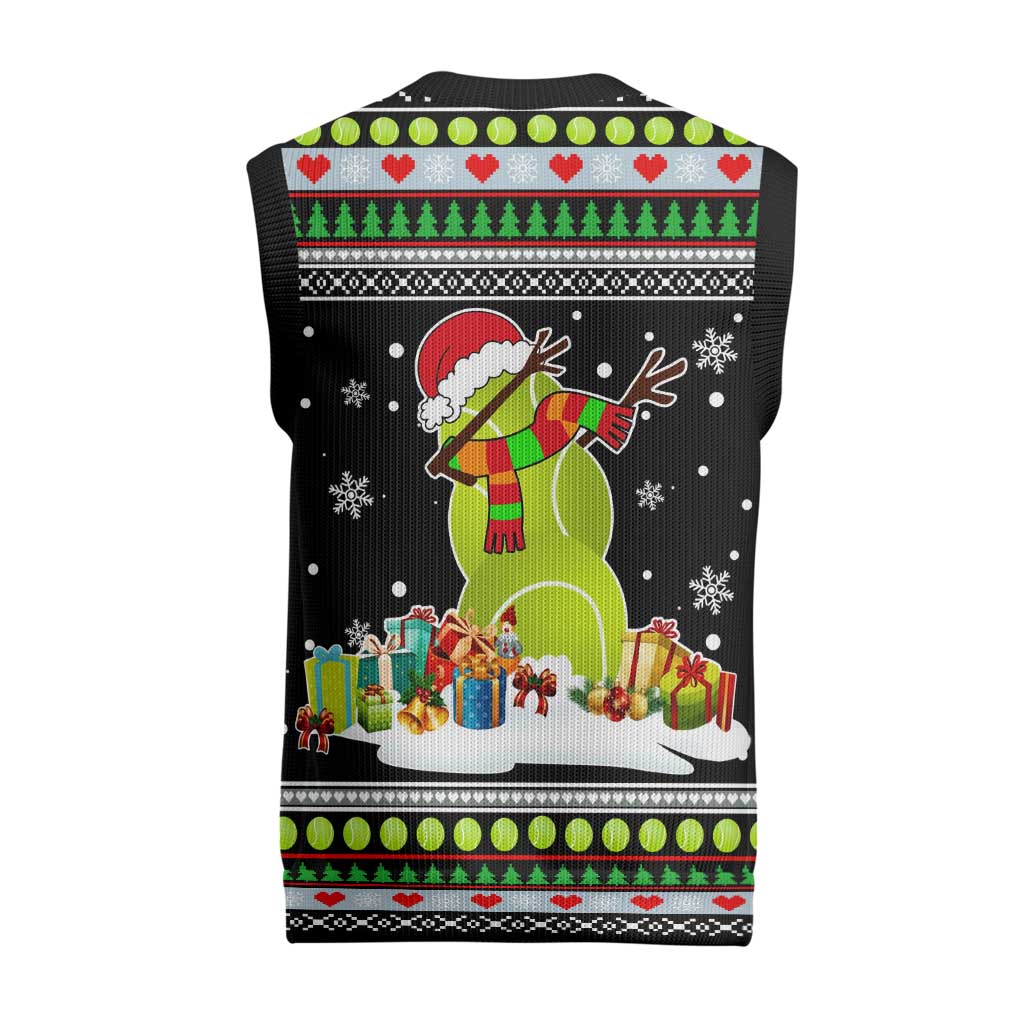 Christmas Tennis Snowman Christmas Knitted V-Neck Vest Xmas Holiday Patterns - Wonder Print Shop