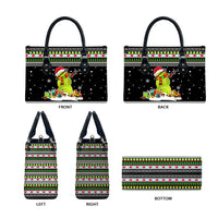 Christmas Tennis Snowman Leather Bag Xmas Holiday Patterns - Wonder Print Shop