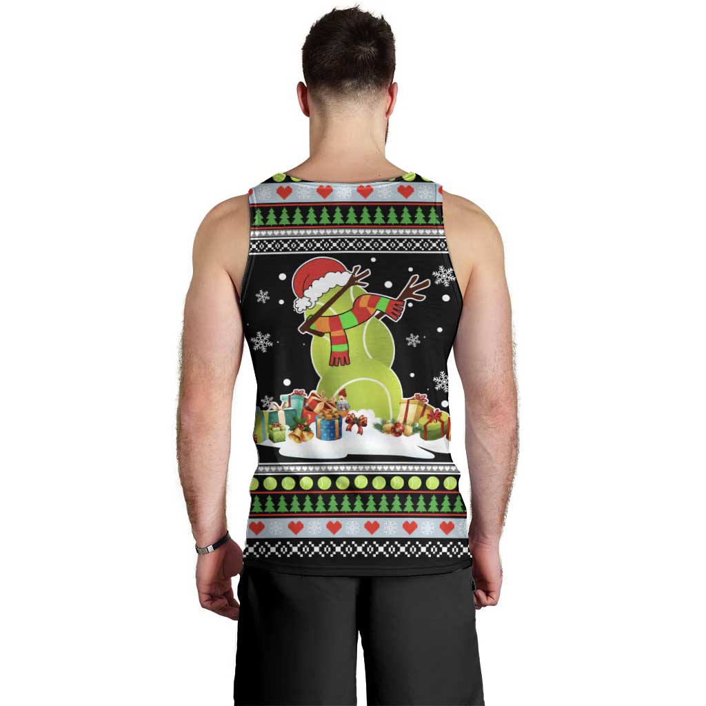 Christmas Tennis Snowman Men Tank Top Xmas Holiday Patterns - Wonder Print Shop