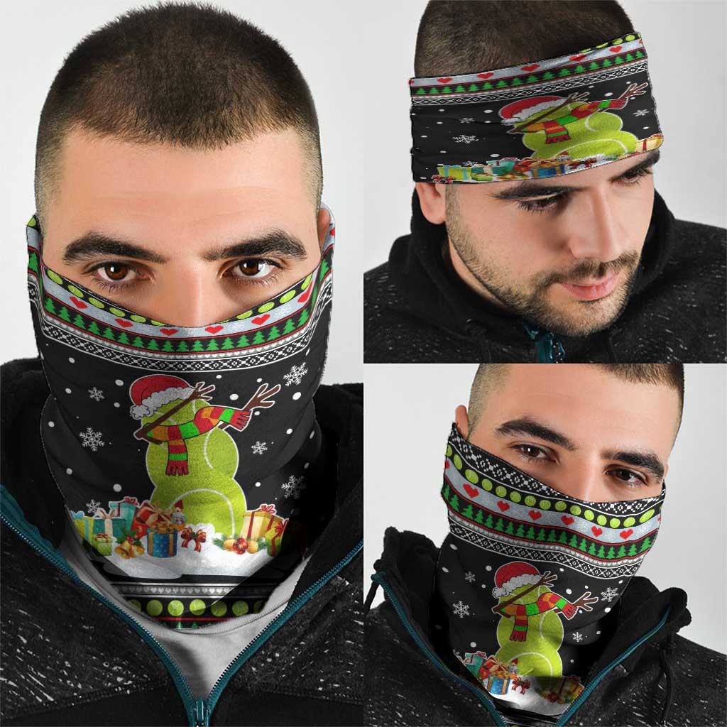 Christmas Tennis Snowman Neck Gaiter Xmas Holiday Patterns - Wonder Print Shop