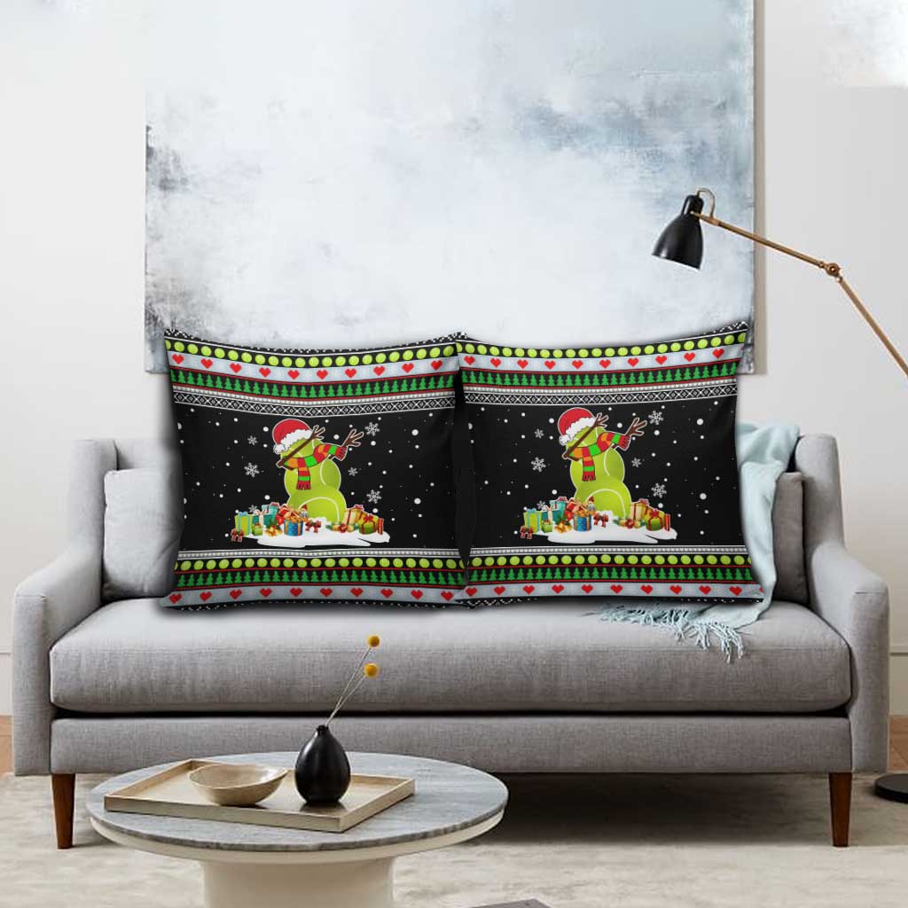 Christmas Tennis Snowman Pillow Cover Xmas Holiday Patterns - Wonder Print Shop