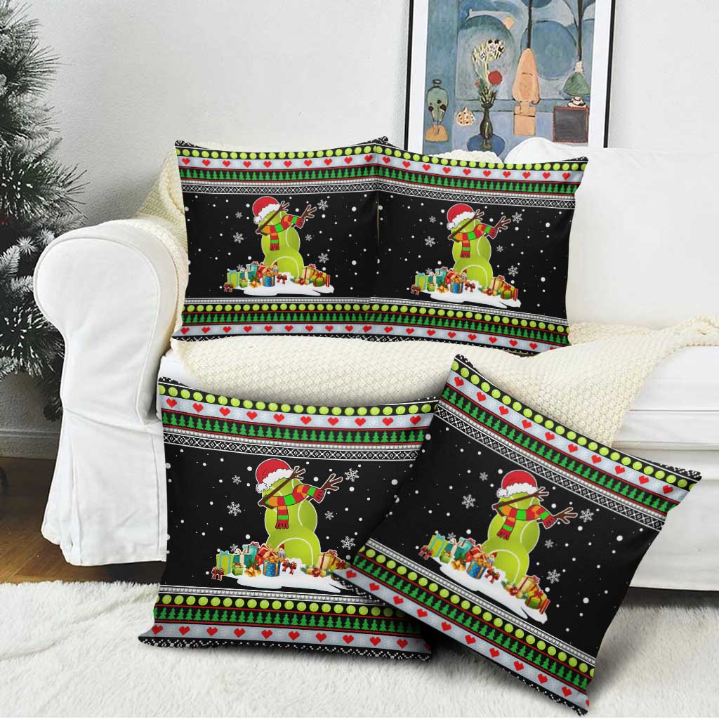 Christmas Tennis Snowman Pillow Cover Xmas Holiday Patterns - Wonder Print Shop