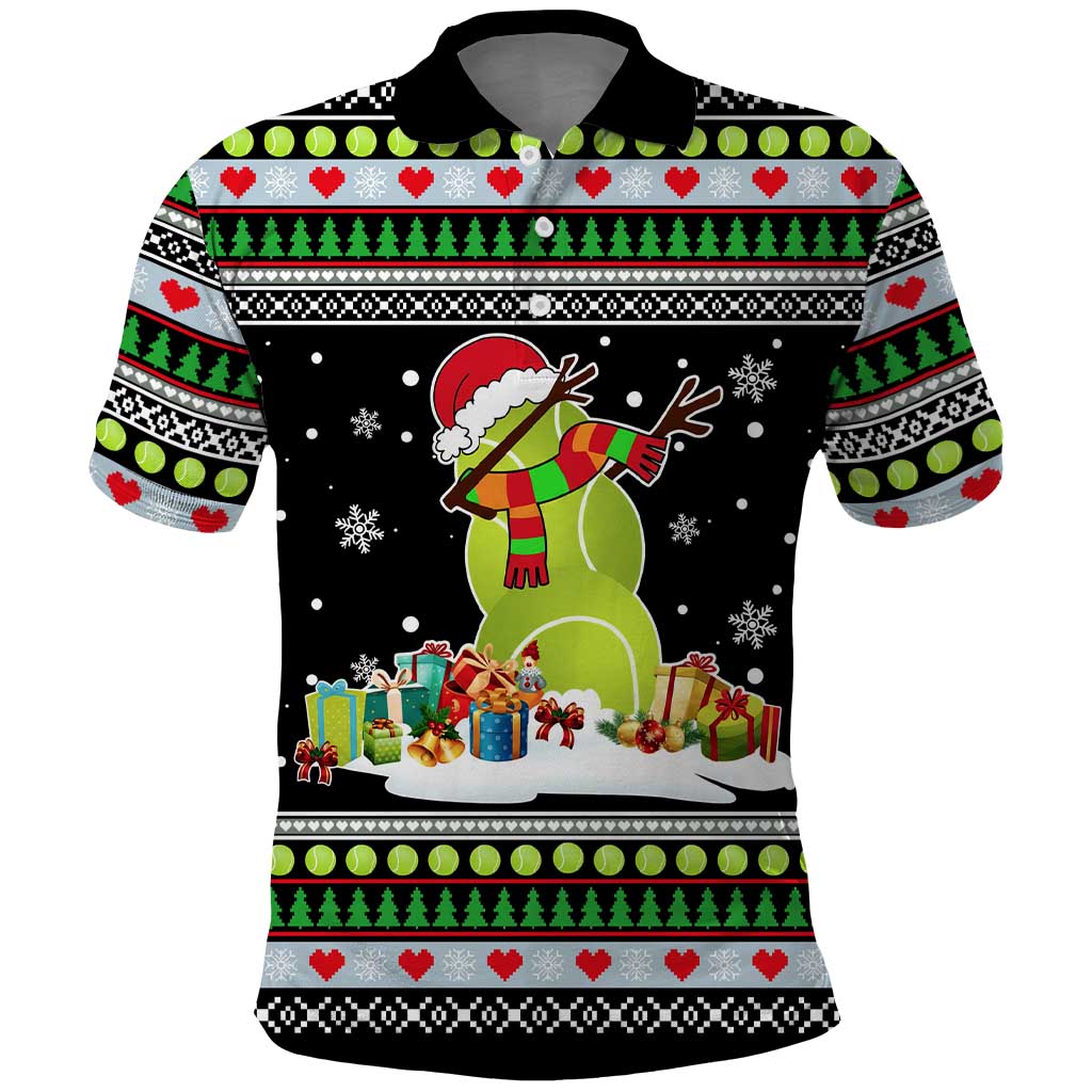 Christmas Tennis Snowman Polo Shirt Xmas Holiday Patterns - Wonder Print Shop